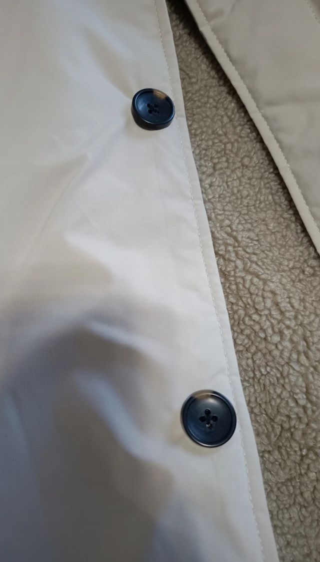 Cappotto Zara uomo imbottito impermeabile beige