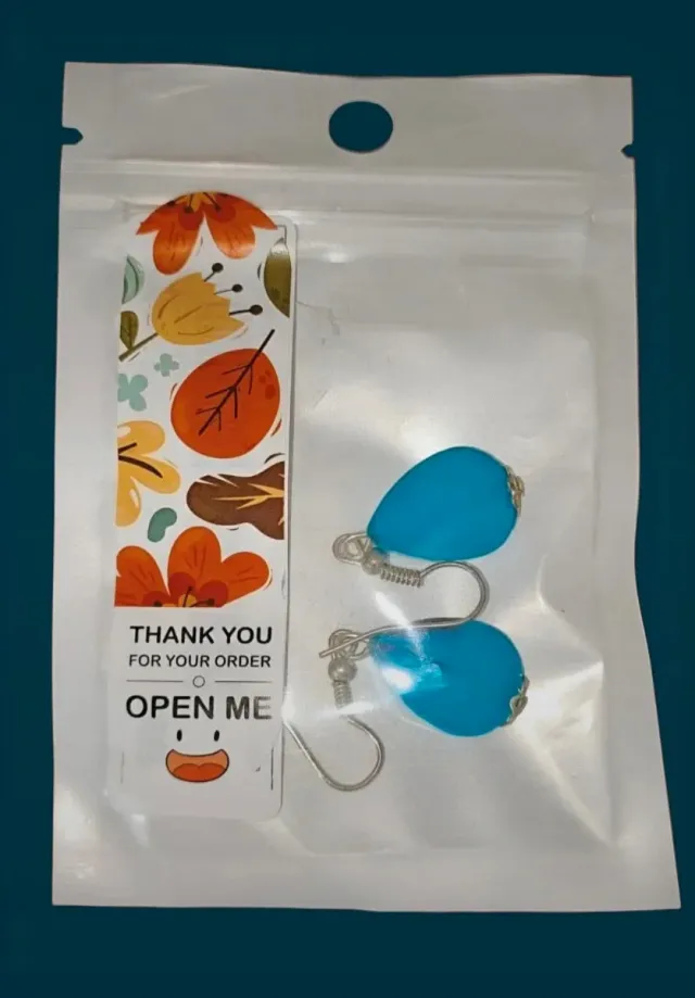 Orecchini a goccia blu