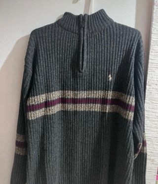 Jersey Polo Ralph Lauren Rayas Gris Morado
