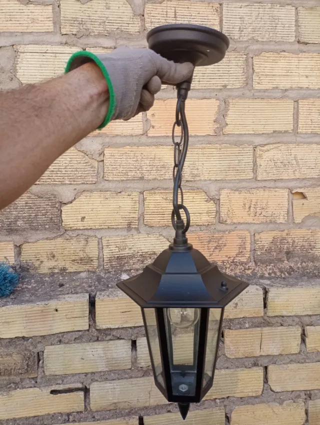 Farol colgante negro