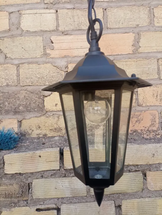Farol colgante negro