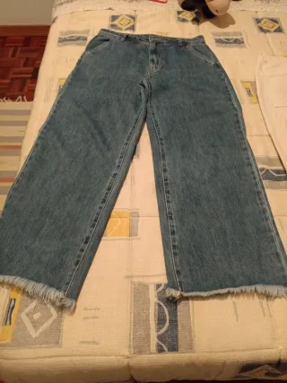 Pantalón vaquero ancho chica