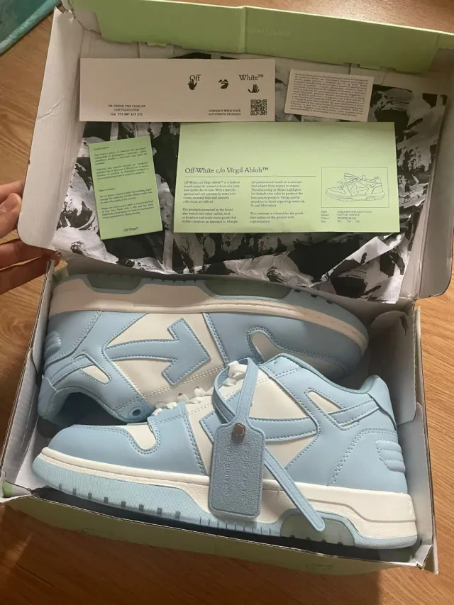 Zapatillas Off-White Azul Celeste Talla 43 Nuevas