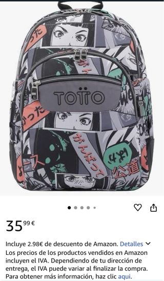 Mochila Totto Diseño Anime
