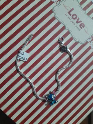 Set Bracciale + Charm Stitch  Argento s. 925