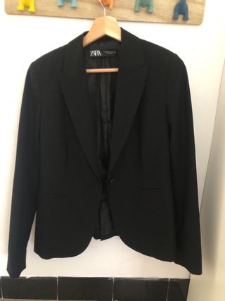 Americana Zara Mujer Negra