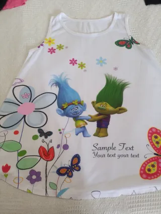 Camiseta sin mangas Trolls multicolor