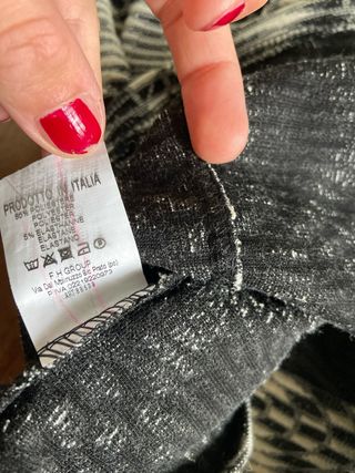 Vestito geometrica manica 3/4 nero bianco