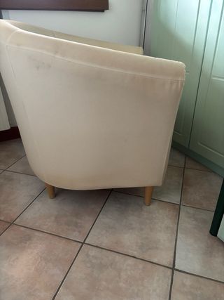 Poltrona Ikea in cotone panna