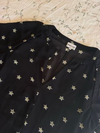 Blusa Bimba y Lola estrellas negra verde Talla L