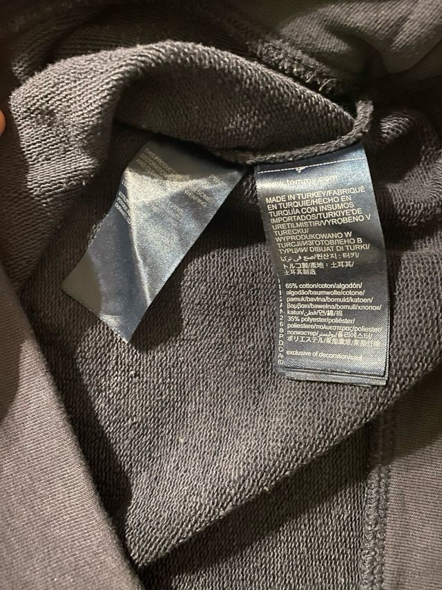 Felpa Tommy Hilfiger Logo H Dorato Blu Navy L