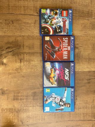 4 Juegos PS4: LEGO Avengers, Spider-Man, NFS, FIFA