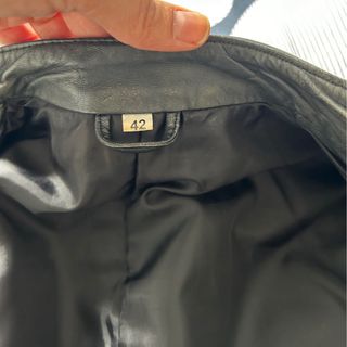 Cazadora de cuero negra piel ovino 
