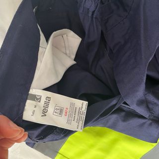 Pantalones trabajo reflectantes azul y amarillo