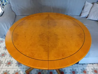 Mesa redonda extensible madera