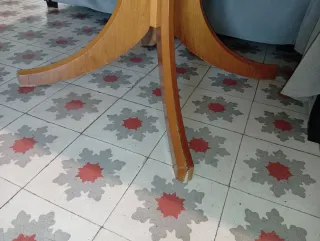 Mesa redonda extensible madera