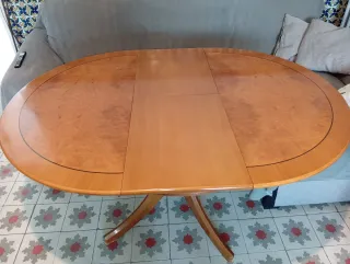 Mesa redonda extensible madera
