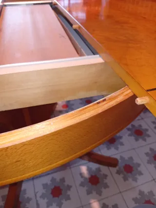 Mesa redonda extensible madera