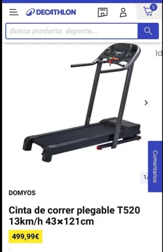 Cinta de correr eléctrica Domyos