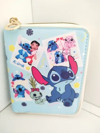 Monedero Stitch azul y rosa