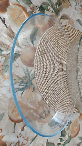 Juego 2 Fuentes Cristal Horno Ovaladas