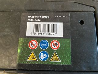 Batería Coche 12 voltios 70 amperios