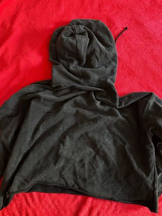 Sudadera Zara Boxy Fit Negra XL