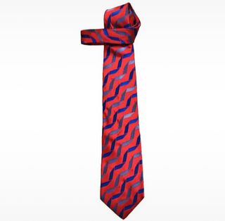 Corbata Karl Lagerfeld Seda Roja y Azul