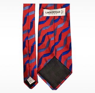 Corbata Karl Lagerfeld Seda Roja y Azul
