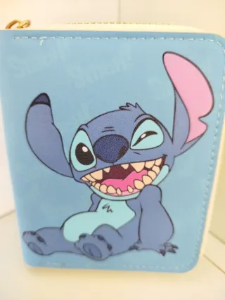 Cartera / monedero Stitch azul y rosa