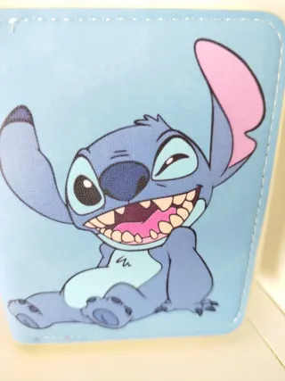 Cartera / monedero Stitch azul y rosa