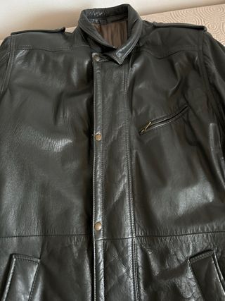 Vera pelle - Giacca giubbotto vintage antracite