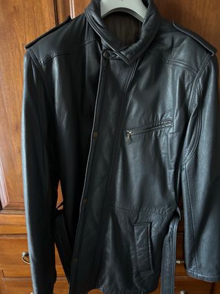 Vera pelle - Giacca giubbotto vintage antracite