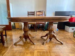 Mesa extensible madera ovalada