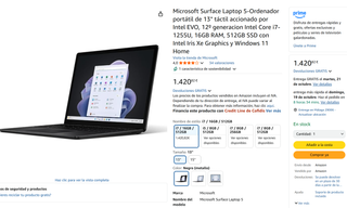 Potente Surface Laptop 5 i7/16GB, perfecto estado