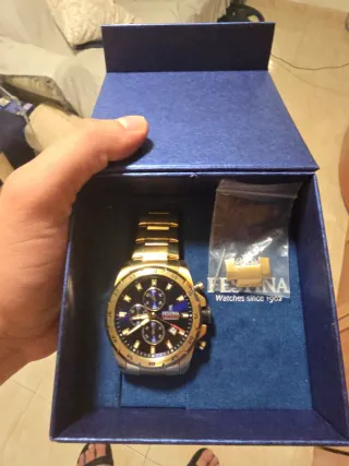 Reloj Festina Cronógrafo Dorado Negro