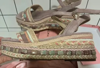 Sandalias Alma en Pena Beige/Rosa