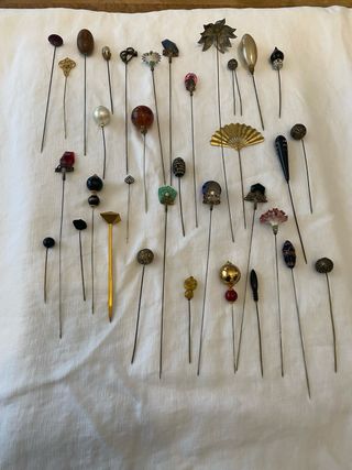 65 Alfileres Antiguos Sombrero Siglo XX