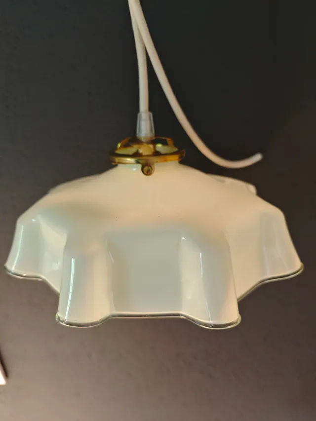 Lámpara Opalina Francesa Verde