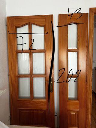 Puertas de madera con cristal