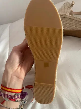 Cuñas tipo alpargatas esparto beige