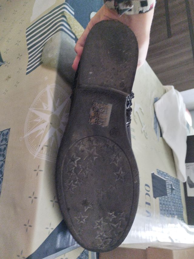 Botas de piel vuelta negras talla 38