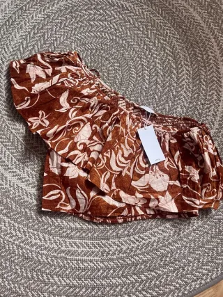 Blusa Mango Talla L Estampado Hojas