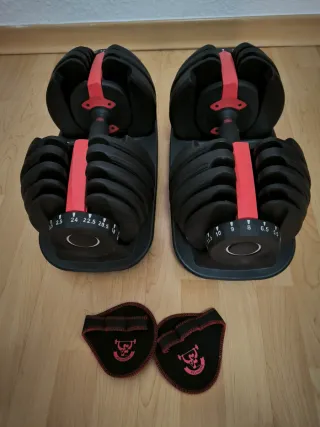 Mancuernas ajustables 24 kg.