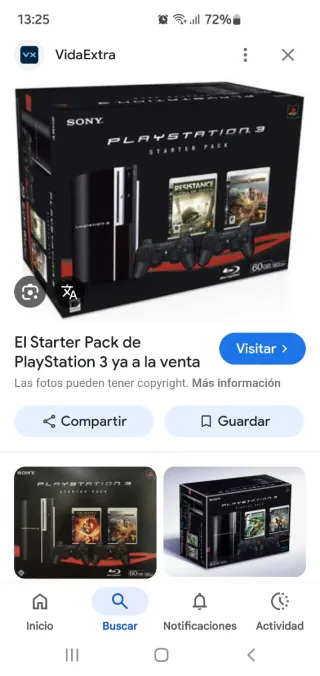 Consola Sony Playstation 3 PS3 Negra Starter Pack