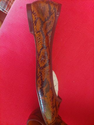 Bailarinas Massimo Dutti Piel Serpiente