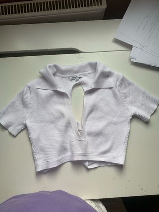 Top blanco cuello Subdued 