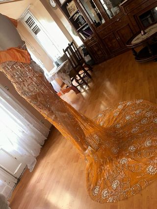 Vestido de NOVIA (segundas) dorado y naranja