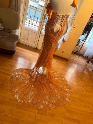 Vestido de NOVIA (segundas) dorado y naranja