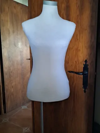Maniquí de ropa blanco altura regulable 